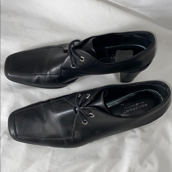 Rockport Black leather Heels Size 8 - Picture 3 of 9